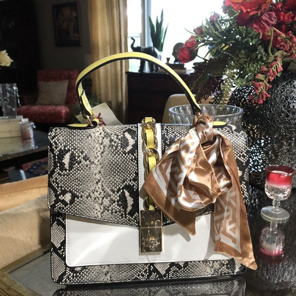 Aldo Cailla Cream and Medium Lizard Handbag New with Tags GREAT GIFT FOR MOM!